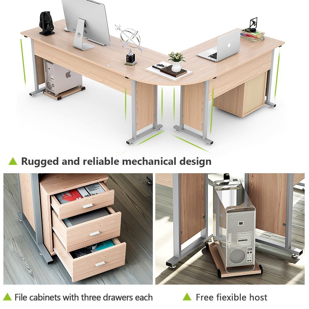 Tribesigns Large Modern L Shaped Desk 87 Corner Computer Tribesigns Large Modern L Shaped Desk