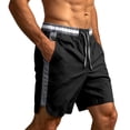 thumbnail image 3 of Men's & Big Men's Linen Srawstring Shorts Sizes S-3XL Solid Color Side Shorts Summer Shorts Loose With Pockets Straight Leg Comfortable Casual Everyday Outdoor Vacation Shorts, 3 of 6