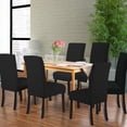 thumbnail image 2 of Dining Room Chair Slipcovers Dining Chair Covers Parsons Chair Slipcover Stretch Chair Covers for Dining Room Set of 8,Black, 2 of 7