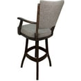 thumbnail image 2 of Classic Swivel Bar Stool Solid Wood 30" - Jetty June Tan Fabric - Walnut, 2 of 3