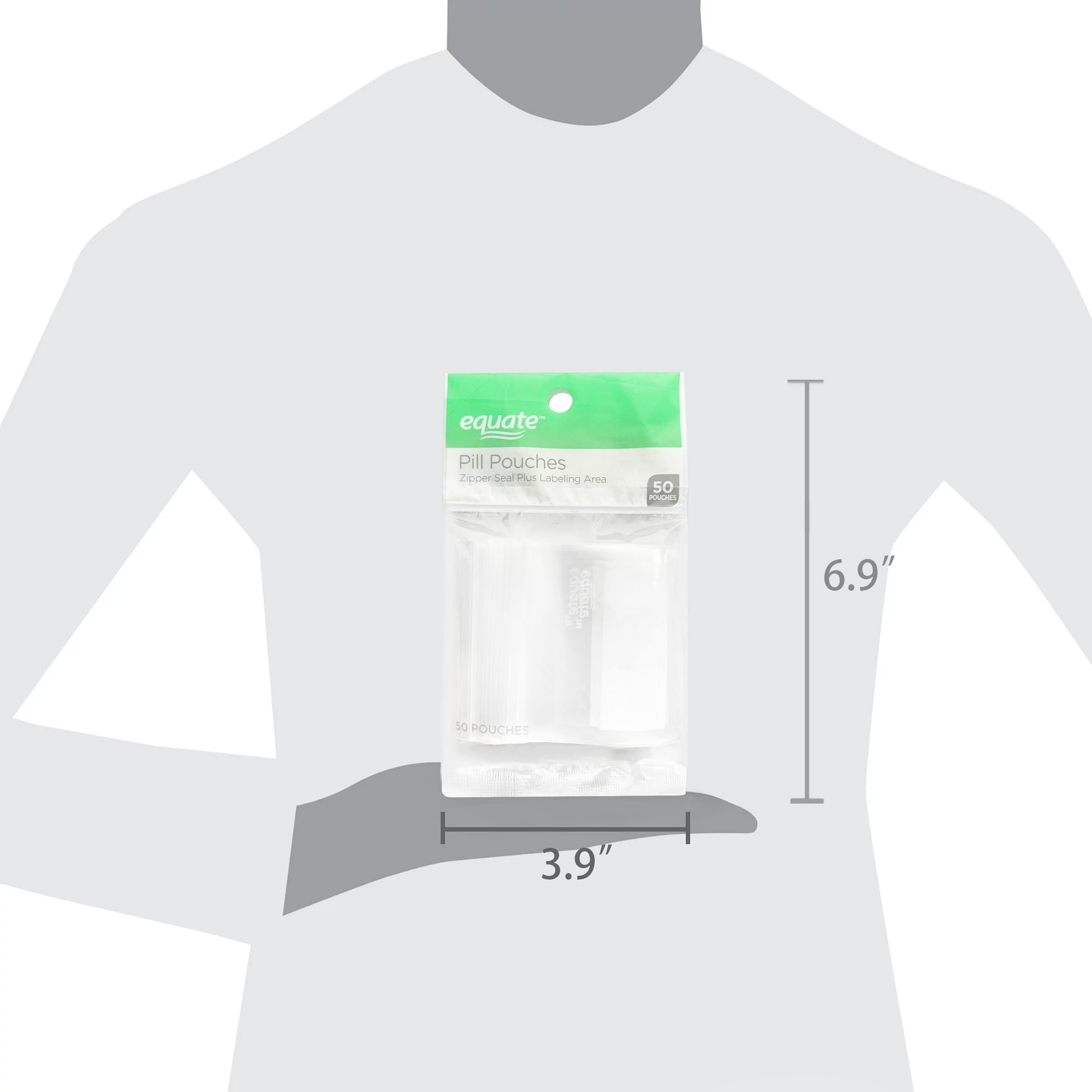 Equate Zipper Seal Pill Pouches, 50 Count