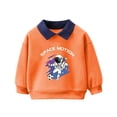thumbnail image 5 of Falkdiz Long Sleeve Shirts for Boys Comfy Outdoor Pullover Polo Graphic Collar Casual Boys Tshirts,Orange,Size: 2-3, 5 of 8