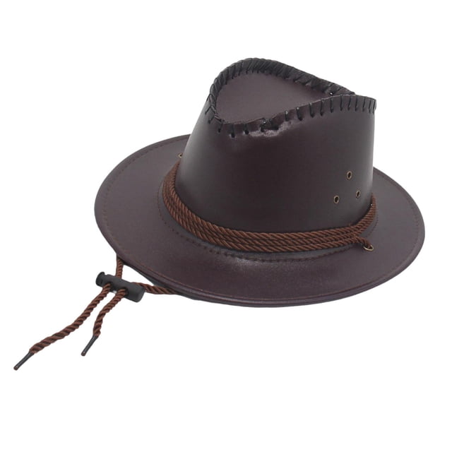 Sombrero de vaquero occidental de moda Unisex adulto con de cuerda a prueba para favores accesorios de disfraces vestir rojo Fernando Sombrero de vaquero