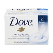 DOVE Beauty Bar White 4 oz, 2 Bar