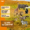 thumbnail image 5 of Schleich Animals Wild Life Safari Animals Figures 7-Piece Animal Figurines Set with Lion, Giraffe, Zebra, Bonobo, Rhino, Crocodile and Cheetah Cub Toy, 5 of 5