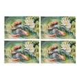 thumbnail image 2 of MKHERT Colorful Koi Fishes Swimming in Pond with Waterlily Placemats Table Mats for Dining Room Kitchen Table Decoration 12x18 inch,Set of 4, 2 of 4