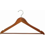 Econoco Wishbone Wood Hanger,Teak,with Bar,PK100 WH1731BTSC