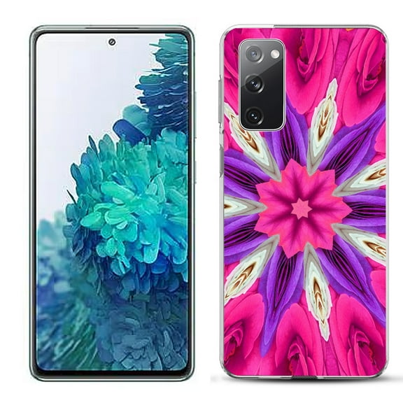 Slim-Fit Gel TPU Phone Case for Samsung Galaxy S20 FE 5G Fan Edition, by OneToughShield ® - Kaleidoscope Rose