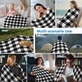 thumbnail image 5 of Farmhouse Checkered Cooling Blanket, Lightweight Breathable Summer Throw Blanket with Double Sided Cold Effect, Black White Buffalo Plaid Picnic Beach Blankets Bed Sheet for Hot Sleepers 50"x60", 5 of 8