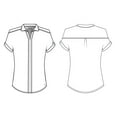 thumbnail image 2 of Barco One Performance Knit Women's Heathered 2 Pocket Zip Neck Dolman Top, 2 of 2