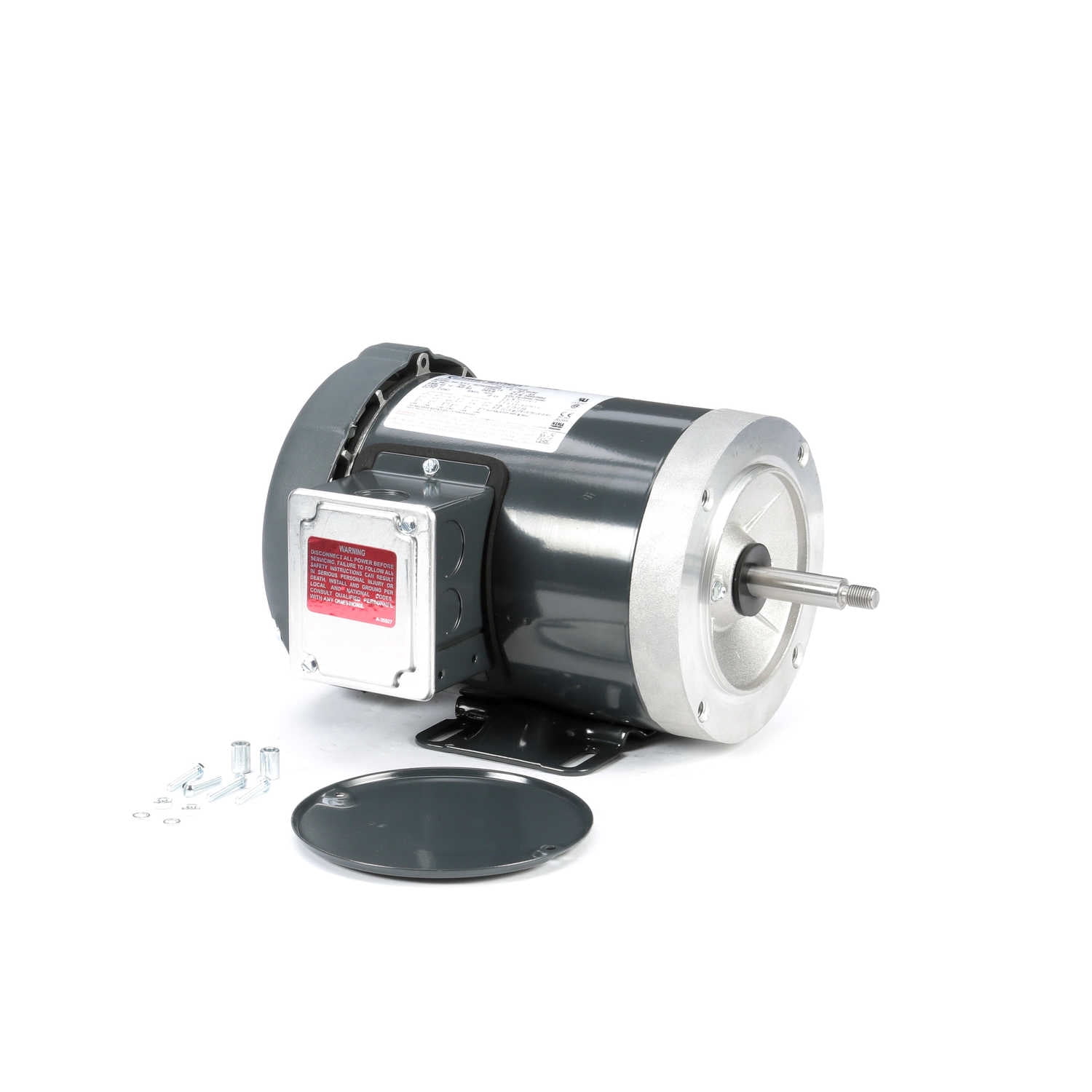 Marathon Jet Pump Motor, 1 HP, 3 Ph, 60 Hz, 230/460 V, 3600 RPM, 56J Frame, TEFC - J063A