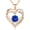 Blue::Rose Gold, variant on Red Round Heart Birthstone Necklace - Rose Gold-Plated Jewelry