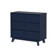 thumbnail image 3 of Max & Lily Solid Wood 3 Drawer Dresser, Blue, 3 of 9