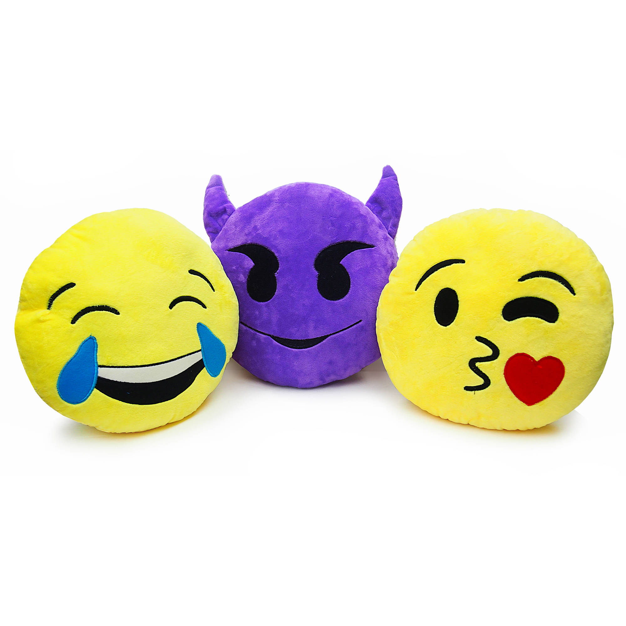 Emoji Pillow Tears, Devil or Heart (STYLES MAY VARY)