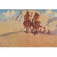 thumbnail image 2 of Remington, Frederic 14x11 Gold Ornate Wood Framed with Double Matting Museum Art Print Titled - A Sign of Friendship, 2 of 4