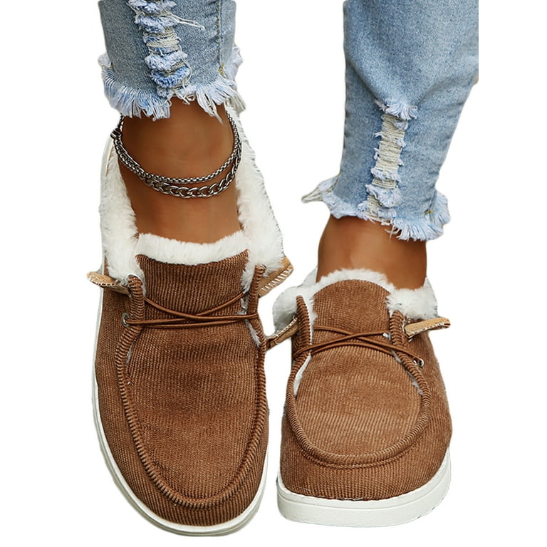 Faux fur moccasin slippers sale