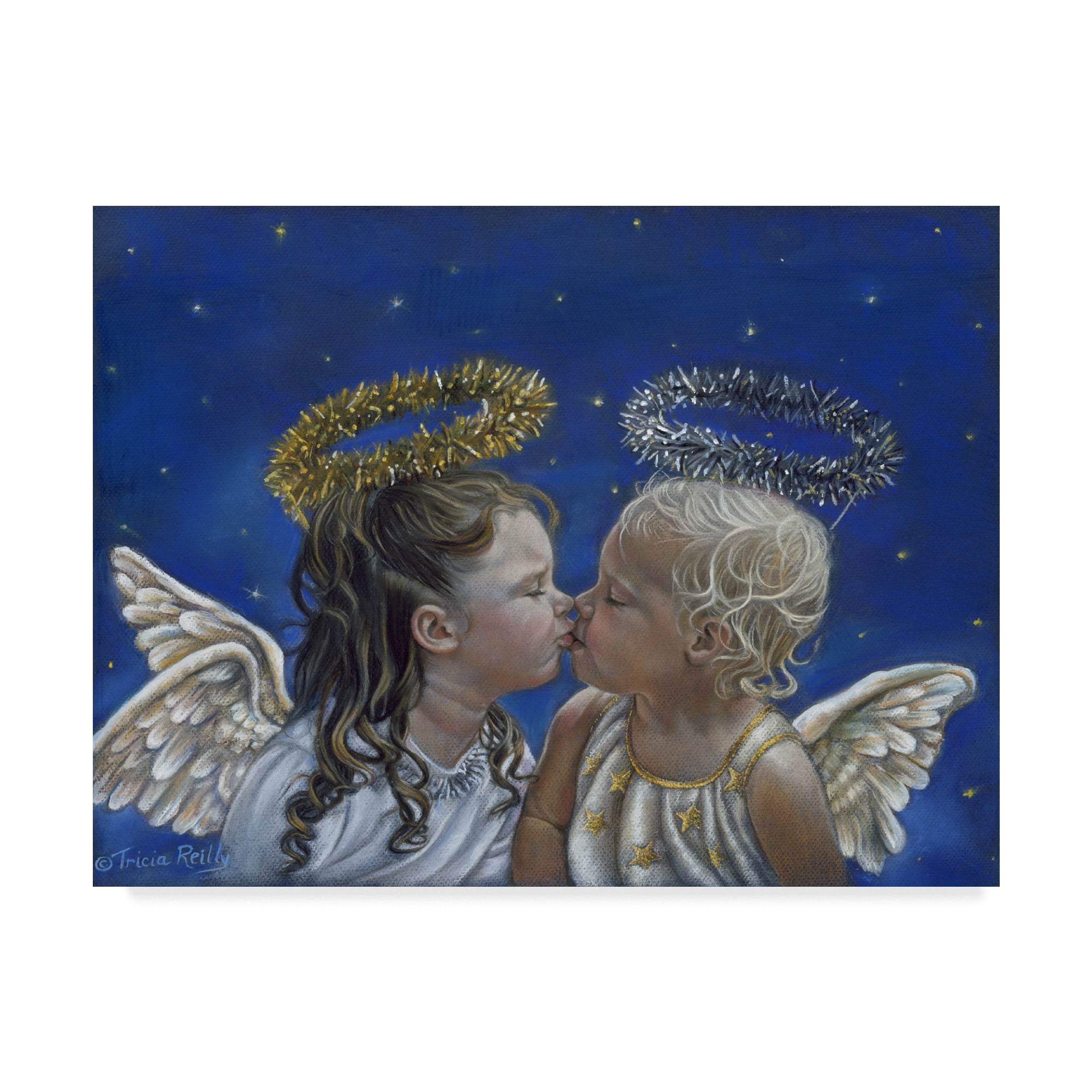 Trademark Fine Art 'Angel Kisses' Canvas Art by Tricia ReillyMatthews