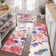 thumbnail image 2 of Pioneer Flower Floral Print Pattern Kitchen Rugs Sets Of 3,Kitchen Runner Rugs Non Skid Washable,Decorative Kitchen Floor Mats for Kitchen,Sink,Laundry,17"x30"+ 17"x47" + 17"x59", 2 of 6