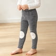 thumbnail image 6 of ATORRE Toddler Baby Girls Leggings Cute Striped Kneepad Design Unisex Baby Tights Pants Moisture Wicking Elastic Waist Full Length Leggings Pants Black 6-7 Years, 6 of 8