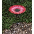 Metal 24 Inch Colorful Yellow Bird Bath