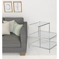 thumbnail image 2 of HomeRoots 402268 24 in. Clear Glass Tiered Rectangular End Table, Silver, 2 of 4