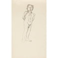 thumbnail image 2 of Adolf Sternschuss 12x18 Black Ornate Wood Framed Double Matted Museum Art Print Titled - Act of a Standing Man (1909), 2 of 5