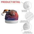 thumbnail image 4 of KLL Christmas Hats for Adults Plush Color Splash Fox Portrait Print Santa Hat Xmas Fluffy Santa Claus Hat for Women Men, 4 of 6