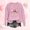 Pink, variant on NTACZA Black Tops for Women 2026 Cute Valentine's Day Long Sleeve Sweatshirt Plus Size Bow Print Funny Shirts for Women L