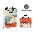 thumbnail image 2 of Yayeee Freestanding Laundry Hamper with Handle Collapsible Large Storage Basket for Clothes, Beige Glasses, 2 of 7
