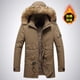 thumbnail image 2 of Chaquetas de invierno para hombre, con capucha gruesa, recién llegadas, con cuello de piel, parka para hombre, abrigos casuales acolchados, ropa para hombre, parkas con capucha de plumón, 2 of 4