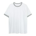 thumbnail image 1 of Birdeem Shirts for Men Mens Summer Loose Fashionable Casual Contrast Colored Round Neck Short Sleeves, 1 of 1
