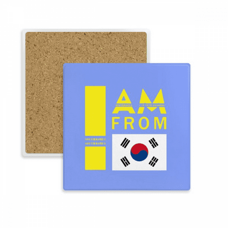 

I Am From South Korea Art Deco Fashion Coaster Cup Mat Mug Subplate Holder Insulation Stone