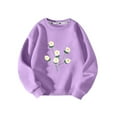 thumbnail image 2 of Fesfesfes Fall Sweatshirt Kids Printed Fleece Sweatshirt For Girls Winter Warm Round Neck Sweatshirt Long Sleeve Shirt, 2 of 4