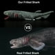 thumbnail image 5 of Peluche Frankiezhou Home Realistic Frilled Shark 52 cm, gris, 5 of 6