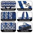 thumbnail image 3 of Teacher Tote Bag,Dark Blue Ballerina Flower Pattern Teacher Utility Tote Bag,Large Work Tote Bags for Women with Multiple Pockets,Top Zipper Closure,13.8x10.6x6.7 Inch, 3 of 5
