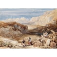 thumbnail image 2 of David Roberts 18x14 Black Ornate Wood Framed Double Matted Museum Art Print Titled - Petra, Jordan (1834), 2 of 5