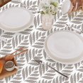 thumbnail image 2 of Oval Tablecloth, Neutral Colors Geometric Oval Table Cloth 54 x 72 inch, Indoor/Outdoor Waterproof Wrinkle Free Durable Oval Tablecloth for Kitchen Dinner, Restaurant ,Outdoor Holiday Picnic, 2 of 2
