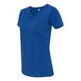 thumbnail image 2 of lat sportswear women's cotton v neck t-shirt - medium - royal, 2 of 5