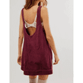thumbnail image 4 of Lentta Women's Casual A Line Corduroy Mini Dress Loose Fit Square Neck Overall with Pockets, 4 of 7