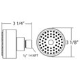 thumbnail image 2 of Huntington Brass Shower head in PVD Polished Nickel, 2 of 6