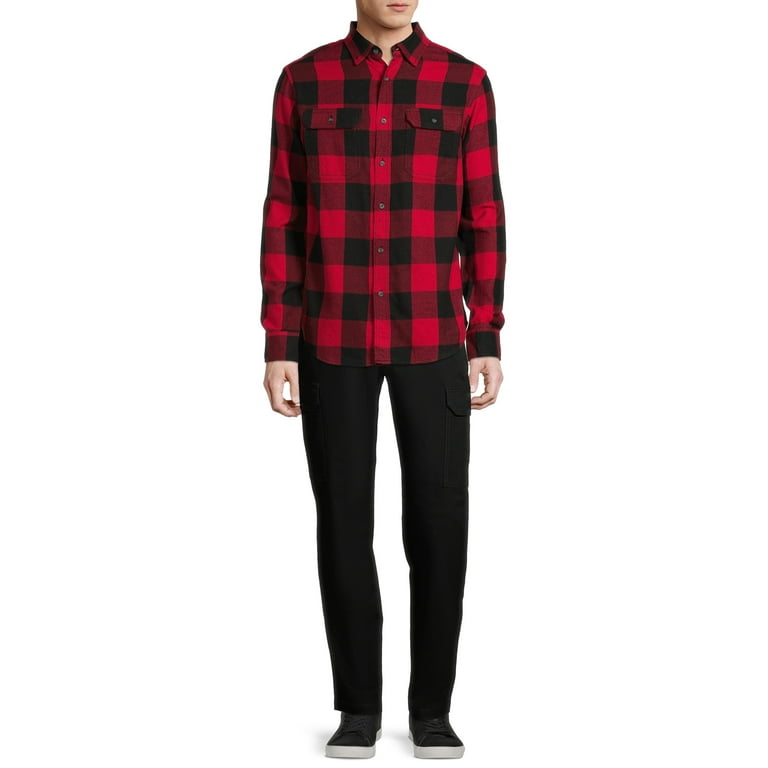 George Men's Long Sleeve Flannel Shirt, Way To Celebrate Skeleton Tee, Time  and Tru Faux Leather Leggings and No Boundaries Knit Chelsea Boot - Walmart  Finds