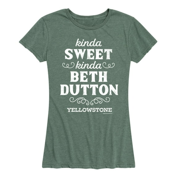 Hybrid Apparel - Yellowstone - Kinda Sweet, Kinda Beth Dutton - Women's Short Sleeve Graphic T-Shirt