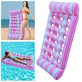 thumbnail image 4 of (Rosa) Hamaca Inflable Piscina Silla Flotante para Adultos Agujero Malla Flotante Barco Flotante Asiento Sombra Soporte Malla Respaldo, 4 of 9