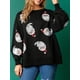 thumbnail image 2 of Lucakuins Sudadera con cuello redondo para mujer, holgada, con estampado de lentejuelas de Papá Noel, manga larga, para Navidad Lucakuins moda, 2 of 5