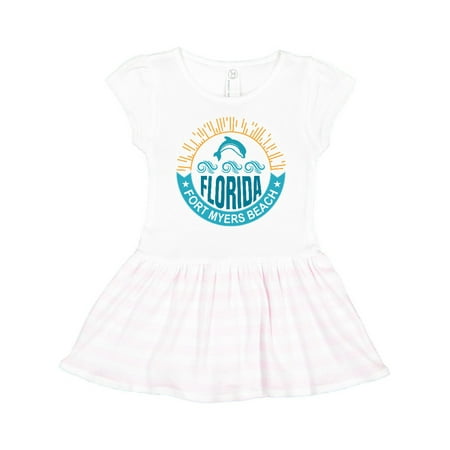 

Inktastic Fort Myers Beach Florida Vacation Gift Toddler Girl Dress