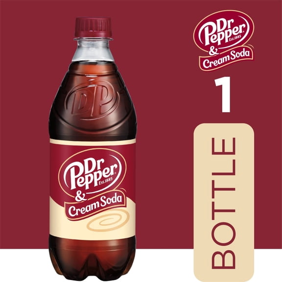 Dr Pepper & Cream Soda Bottle 20 fl oz - Pack of 1