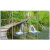 Design Art Cascades in Plitvice Lakes 4 Piece Photographic Print on Wrapped Canvas Set