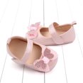 thumbnail image 6 of WEIYLL Girls Shoes Summer Flat Bottom Lightweight Rhinestone Ribbon Bow Princess Pink Baby Sports Shoes 0-6 Months, 6 of 8