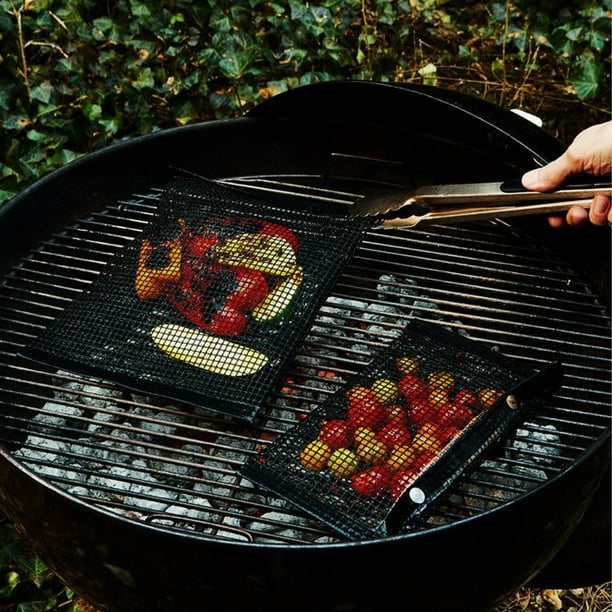 10 pièces réutilisables antiadhésifs Bbq Grill Mat Pad plaque de cuisson  Portable pique-nique en plein air cuisson Barbecue