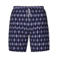 thumbnail image 4 of Lsque Mens Swim Trunks Purple and Blue Squares Pattern - Bathing Suit Compression Liner - Beach Swim Shorts Swimwear - (S-3XL) - Stretch Quick Dry -X-Large, 4 of 9
